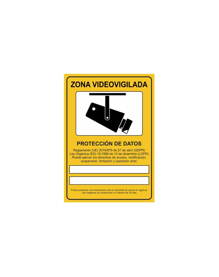 ▷ Zona videovigilada: Normativa y Cartel 2024